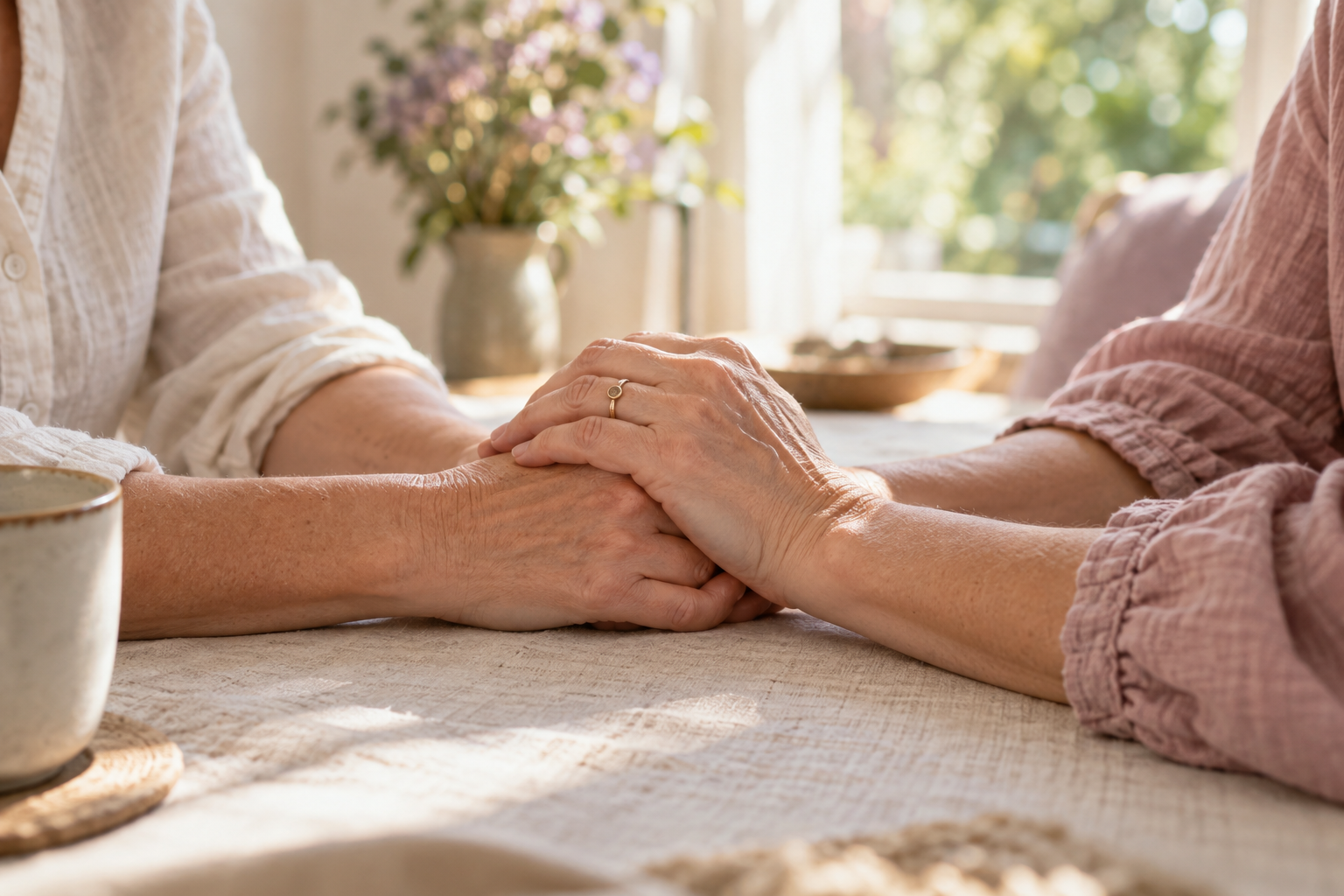 Spiritual advisor reading consultation session