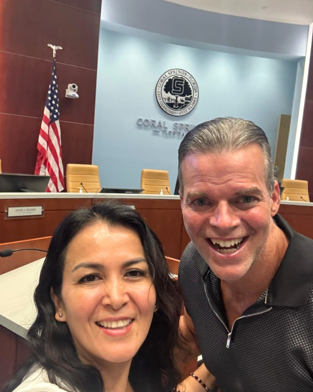 Elizabeth Piscocama with Broward County Property Appraiser Marty Kiar in Coral Springs Elizabeth Piscocama with Broward County Property Appraiser Marty Kiar in Coral Springs