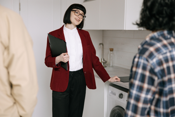 realtor showing home