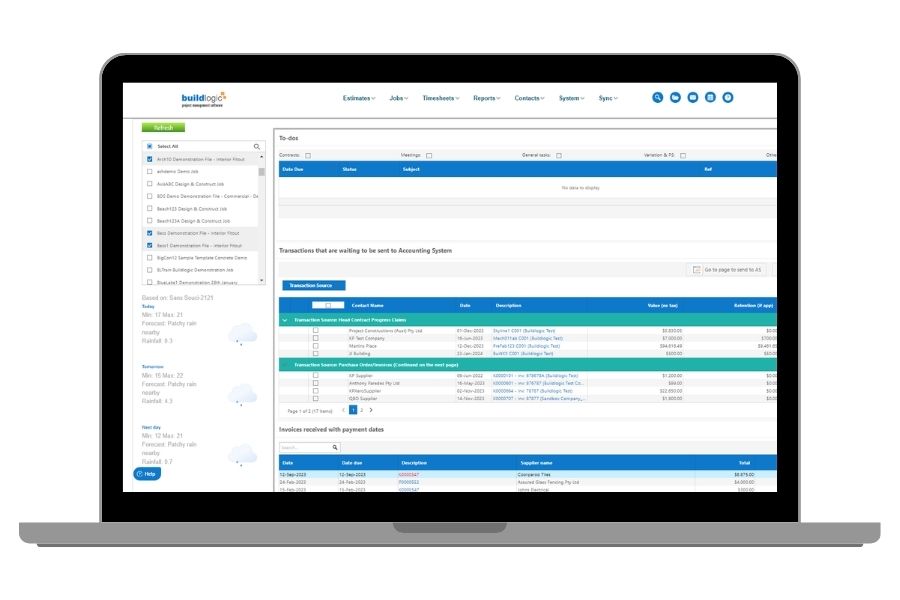 Buildlogic Dashboard