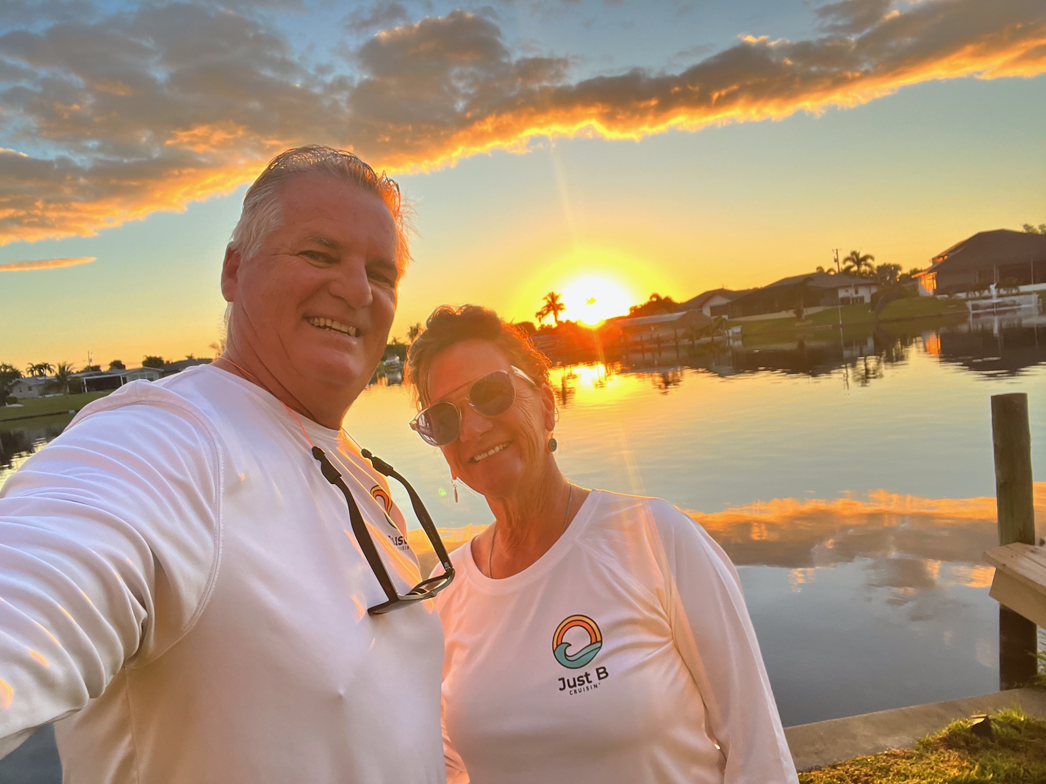 Sunset with captain and first mate
