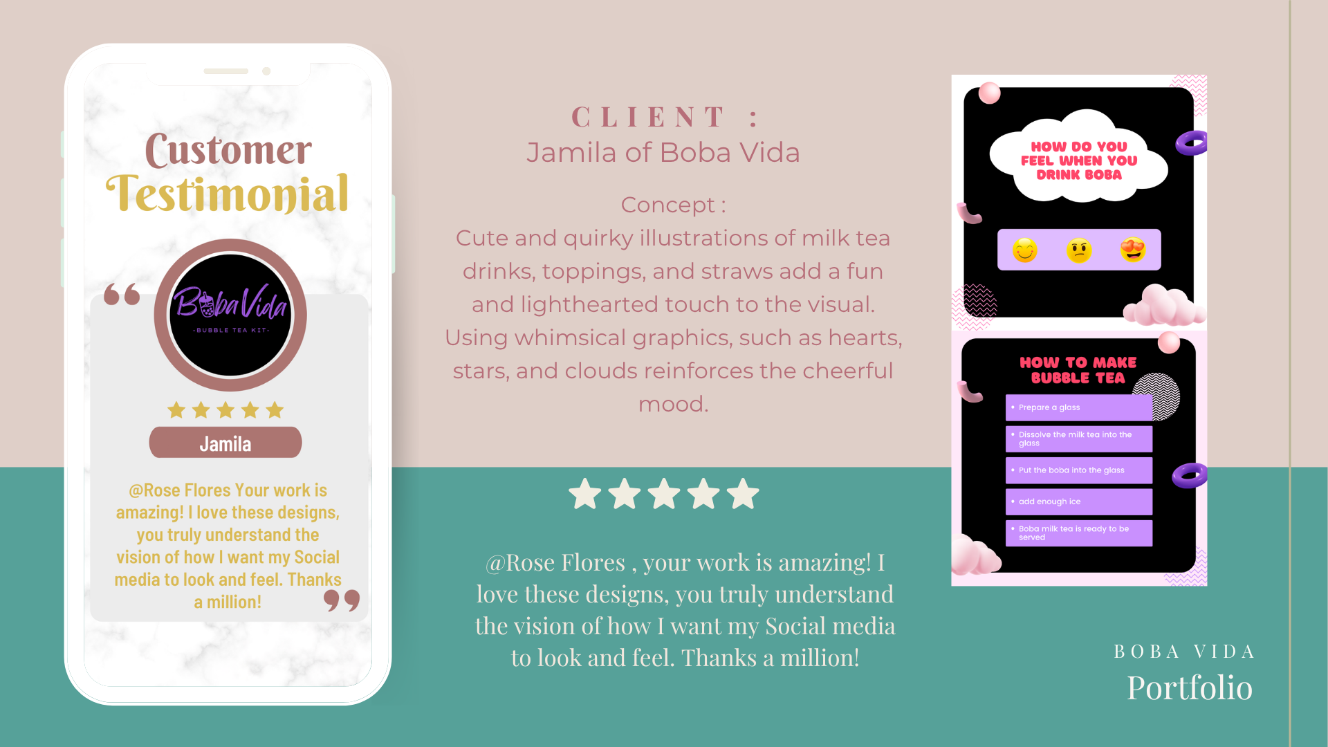Boba Vida social media templates