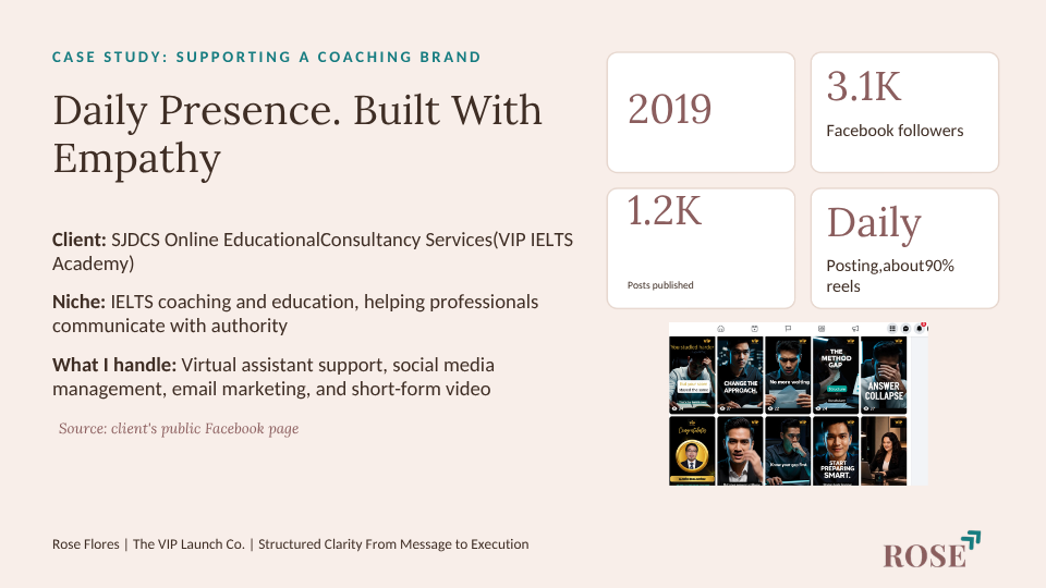 VIP IELTS Academy, SJDCS coaching brand project