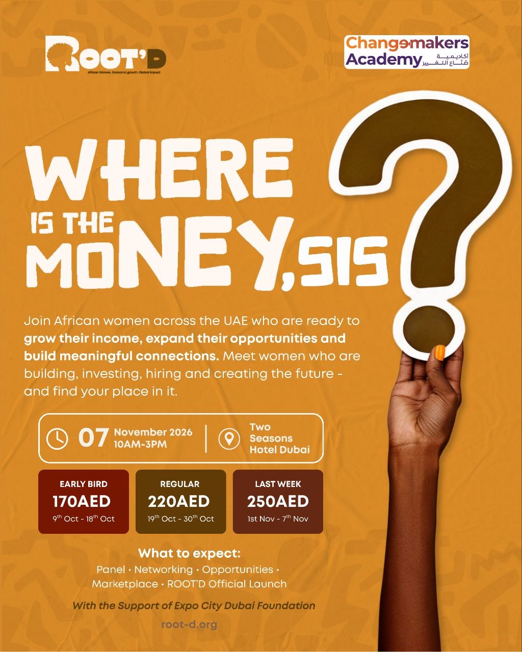 Where Is the Money, Sis? event