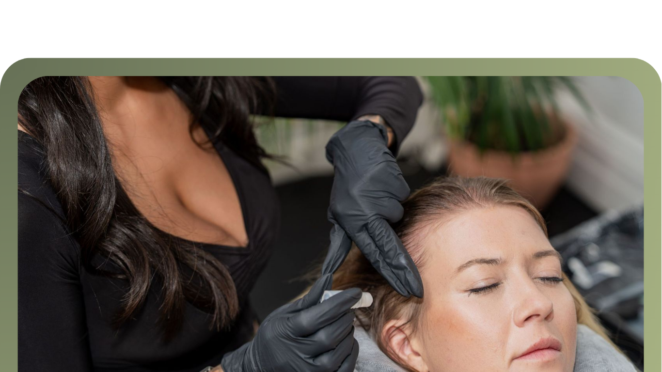 Certified provider performing a professional scalp treatment