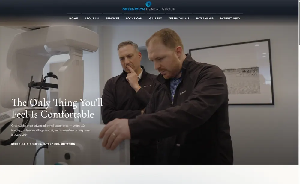 The Greenwich Dental Group website we built