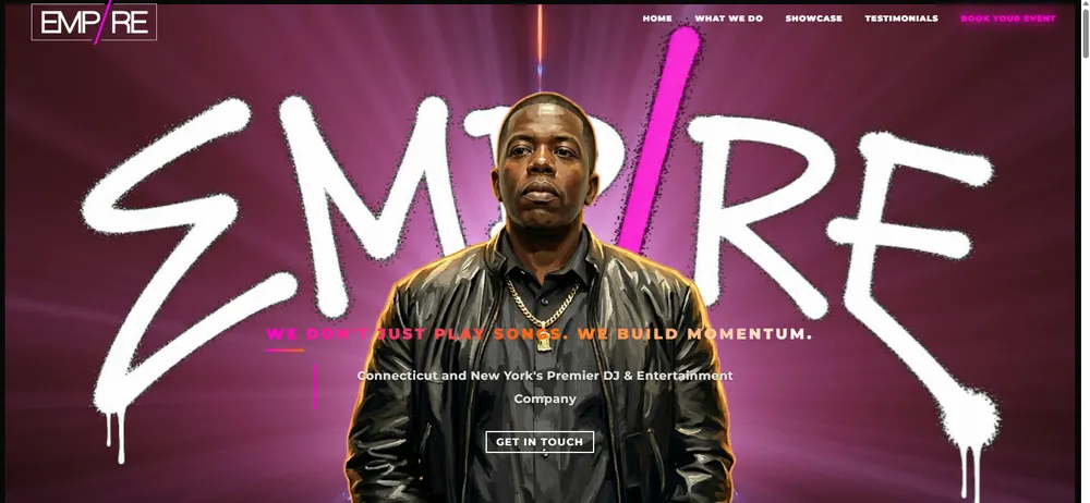 The Empire Entertainment website we built