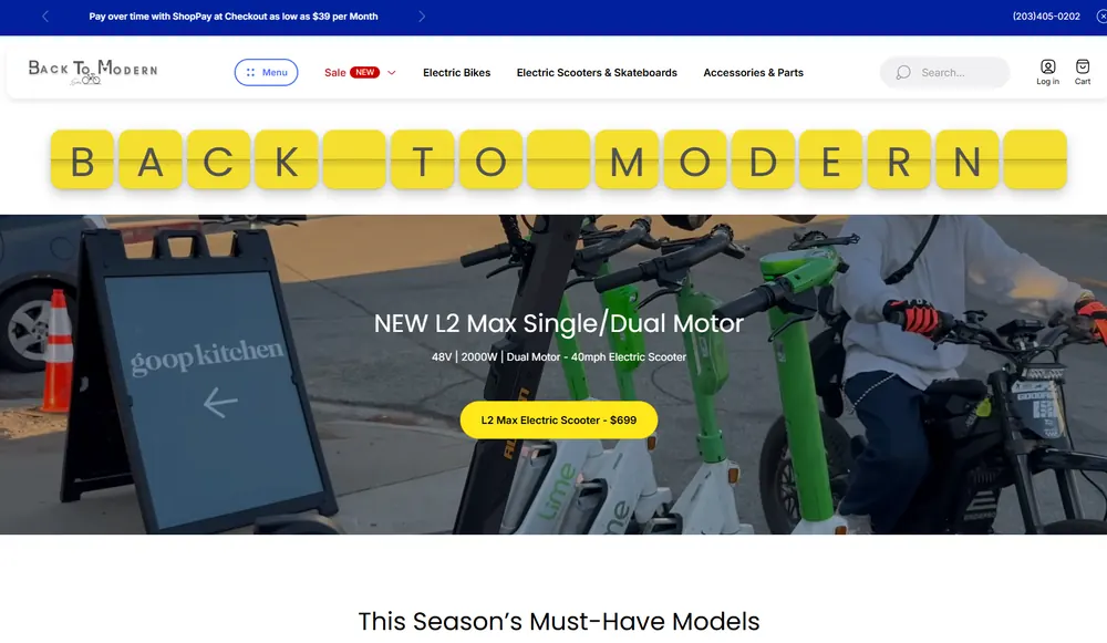 The Back to Modern website we built