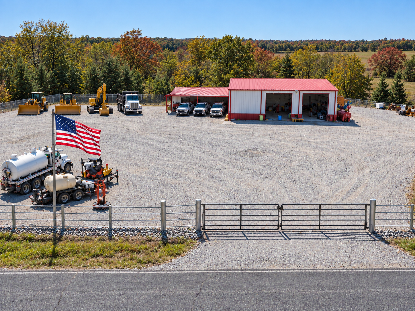 Double J Field Services fleet of heavy equipment and commercial trucks