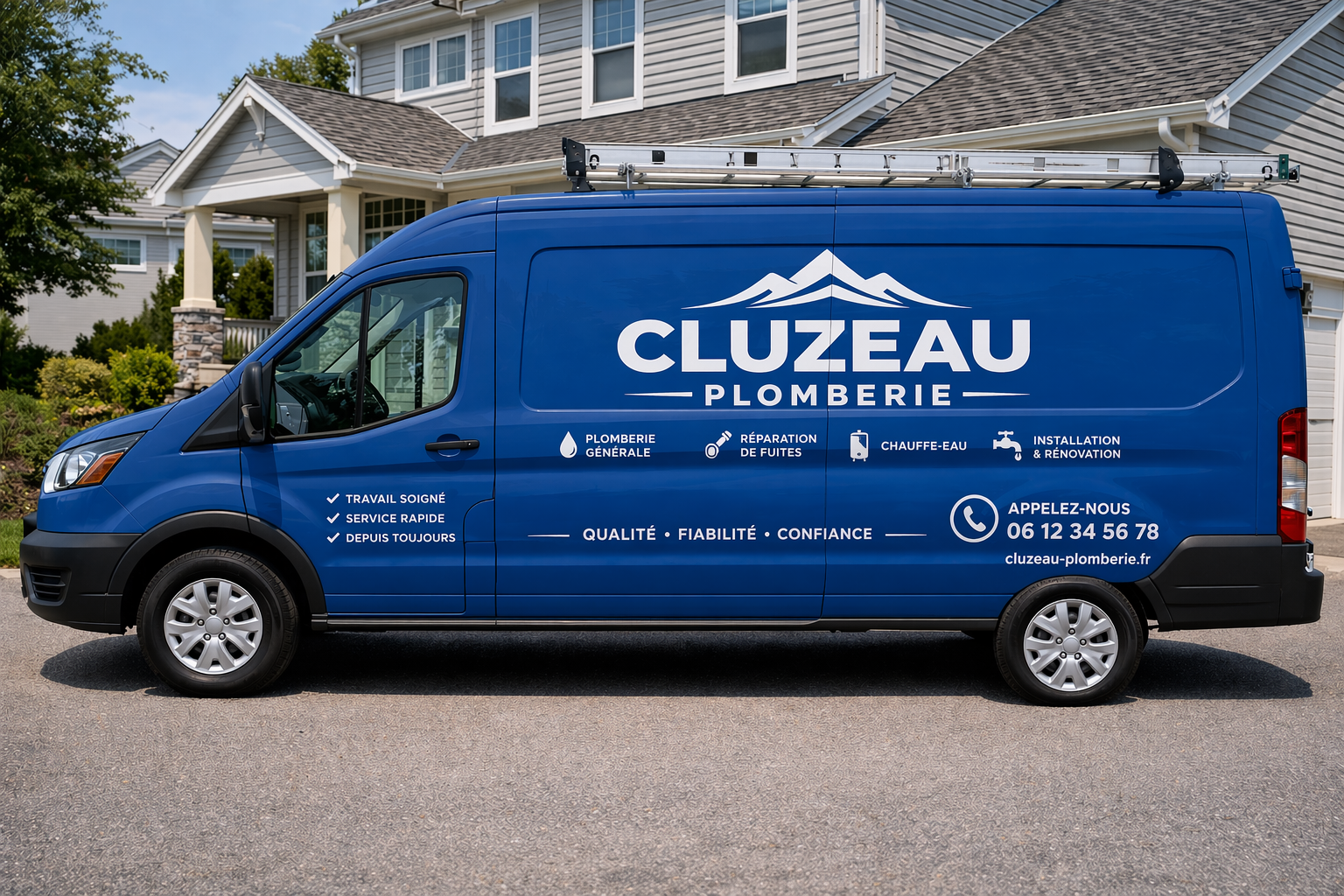 Camionnette Plomberie Cluzeau