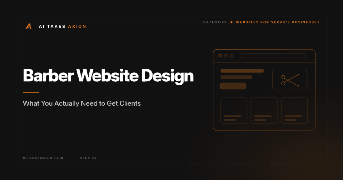 Barber website design UK — what a barbershop website needs to get bookings in 2026