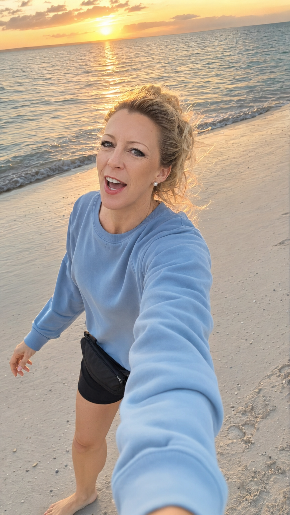 Sarah Cordiner on the beach — Walk & Talk Video Challenge