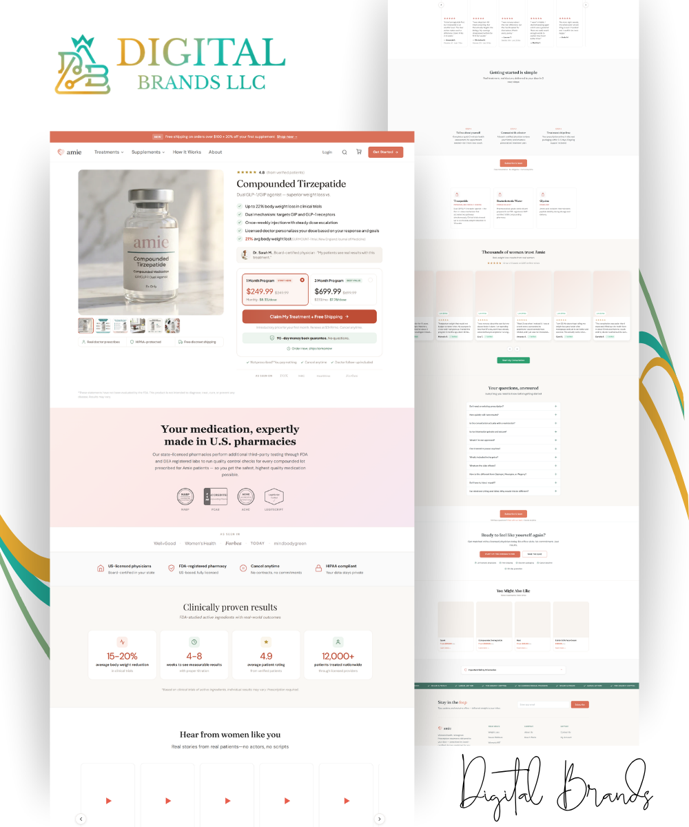 Amie Product Landing Page