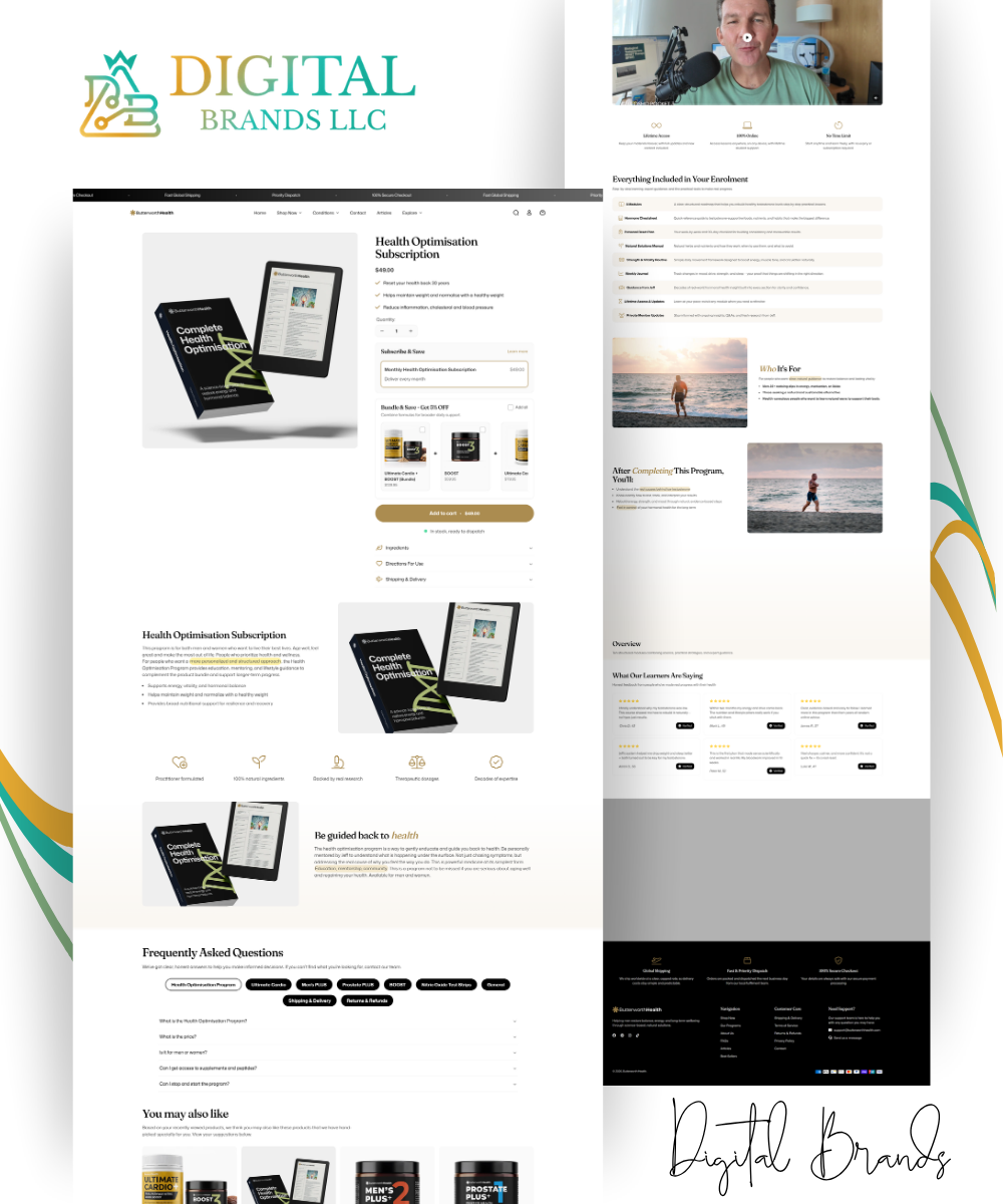 Health Optimisation Sales Page