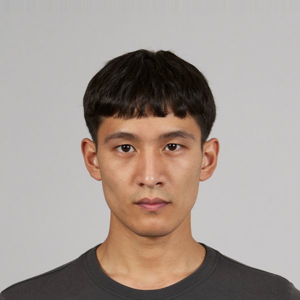 a full hairline with no recession
