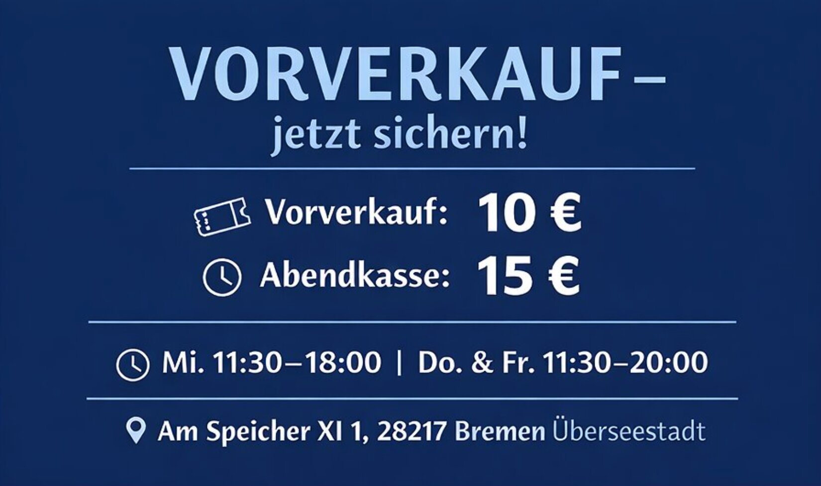 Port 11 Nights Vorverkauf