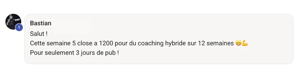 Capture du résultat de Bastian