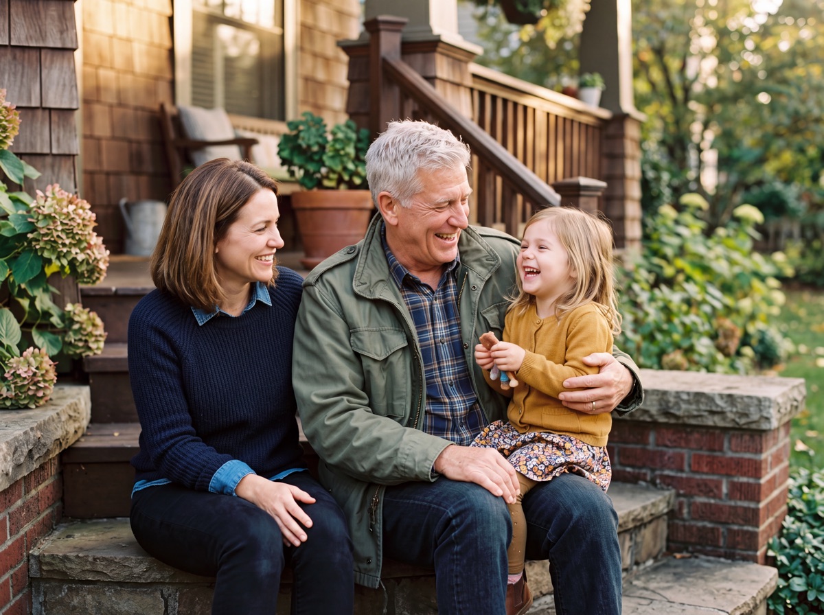 A veteran spending time with his grandchildren