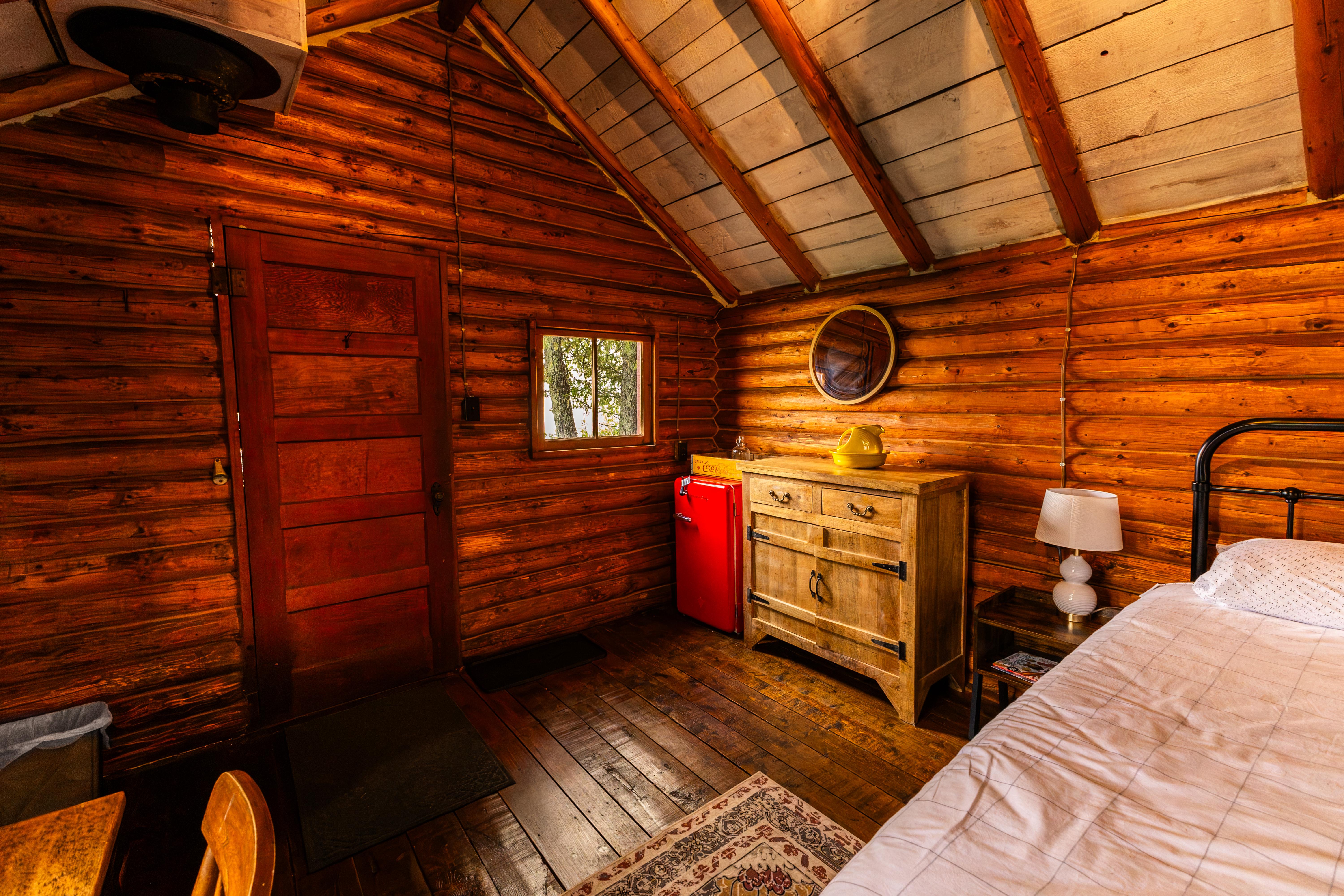 Cabin interior at Wick Cliff Lodge