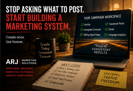 Marketing System Monday Morning Concept