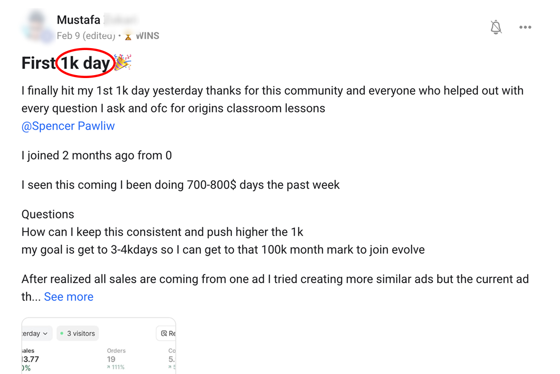 Akshay cracked a $1k day in 5 days with a single CBO on a multi-SKU brand.