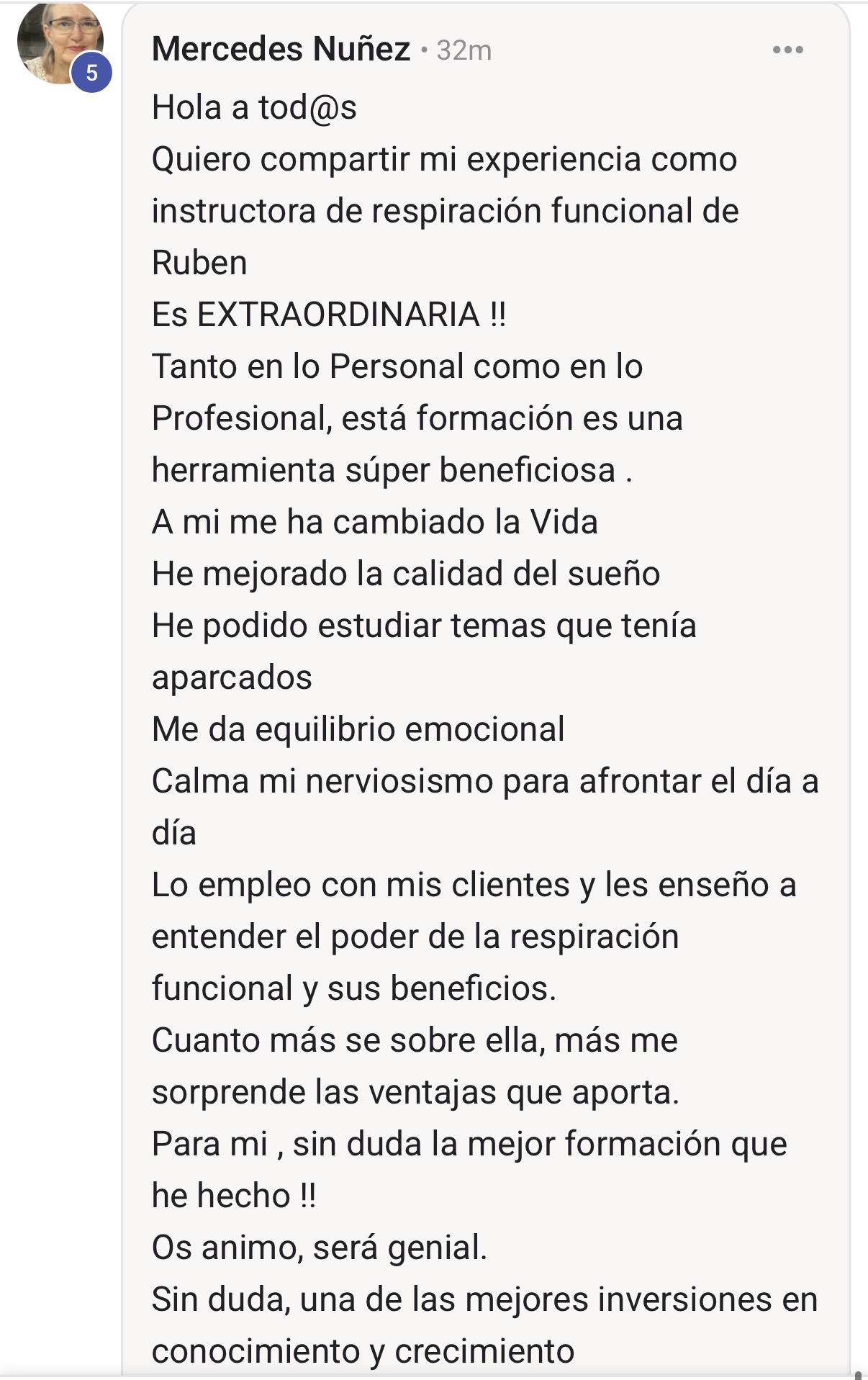 Testimonio Instituto Respira