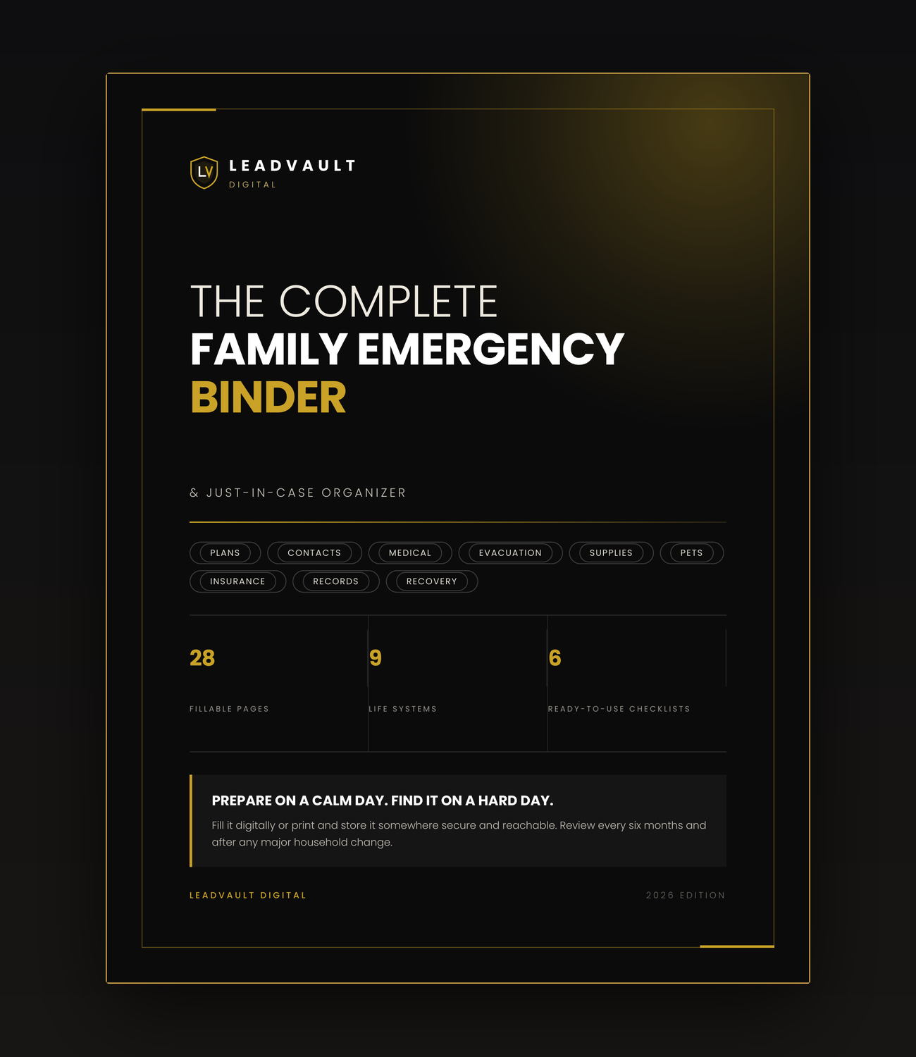 The Complete Family Emergency Binder cover
