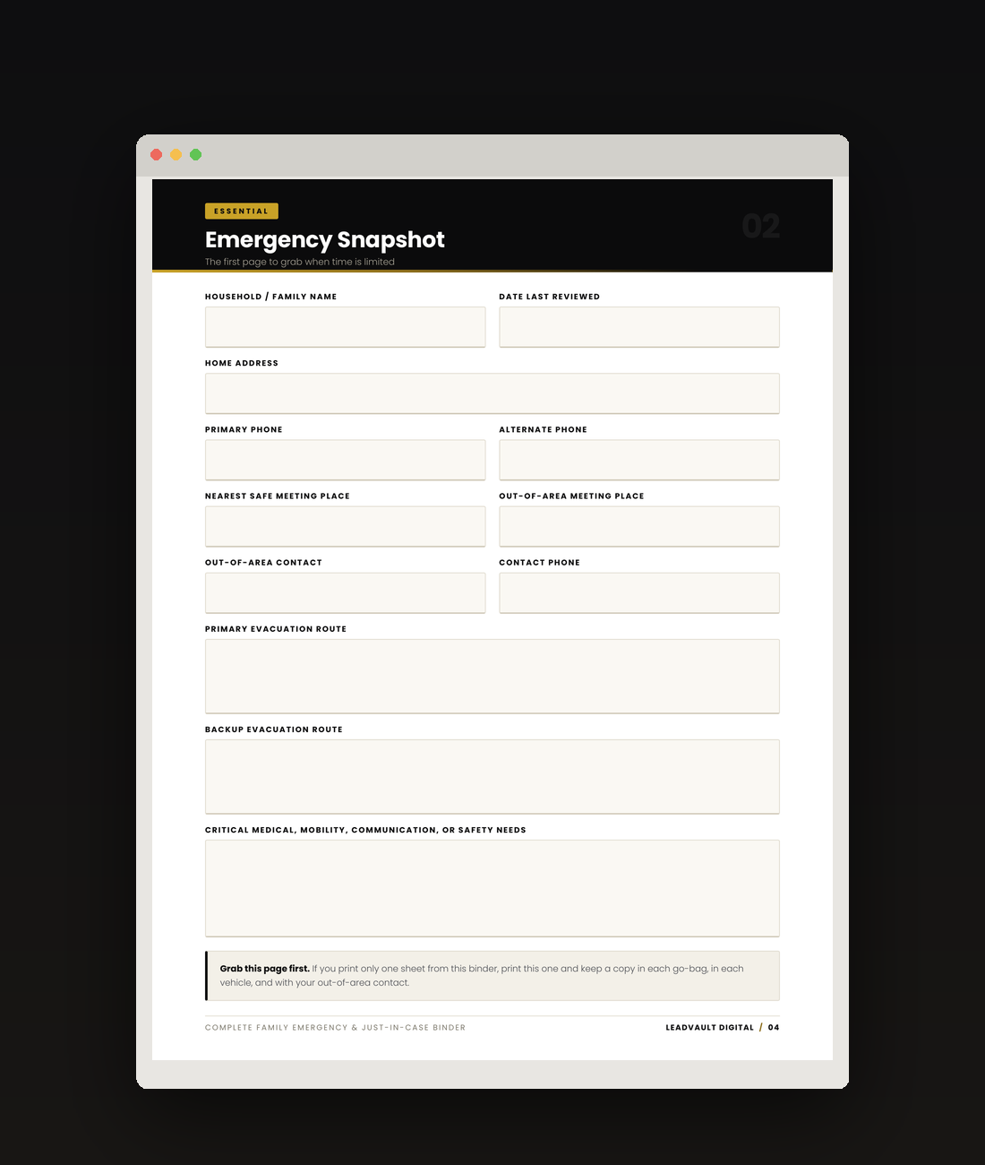 Fillable edition open on screen