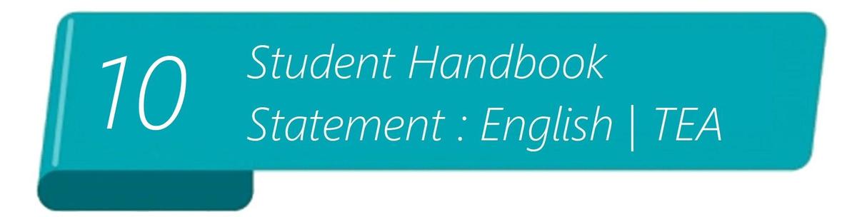 Student Handbook Statement: English | Texas Education Agency