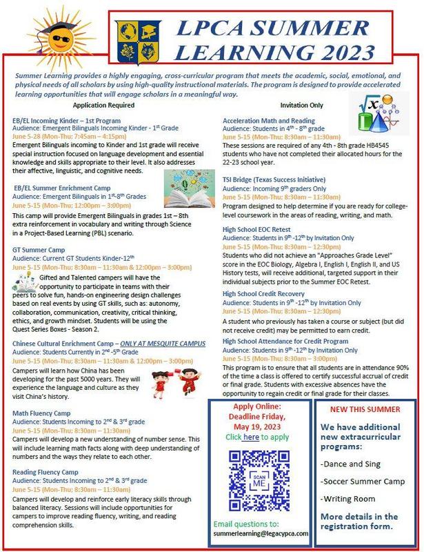 SUMMER LEARNING PROGRAM