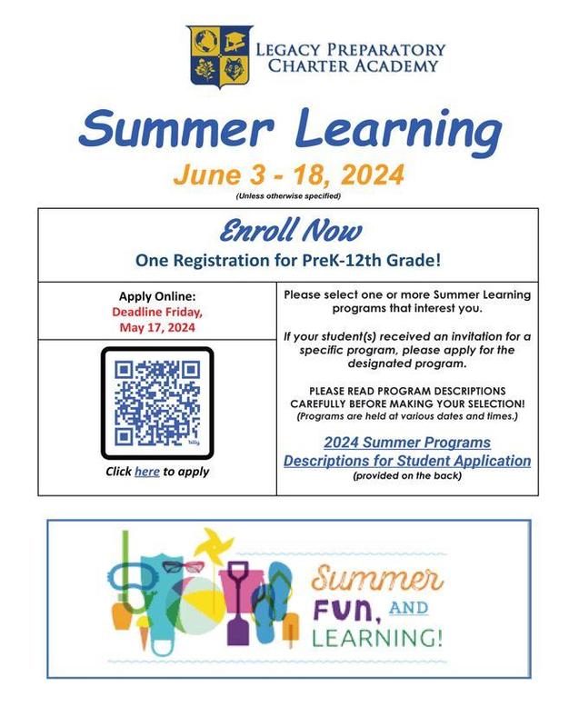 Summer Learning Registration is OPEN now!