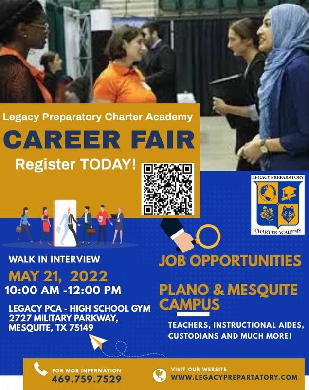 Join us for the Legacy Preparatory Charter Academy Career Job Fair