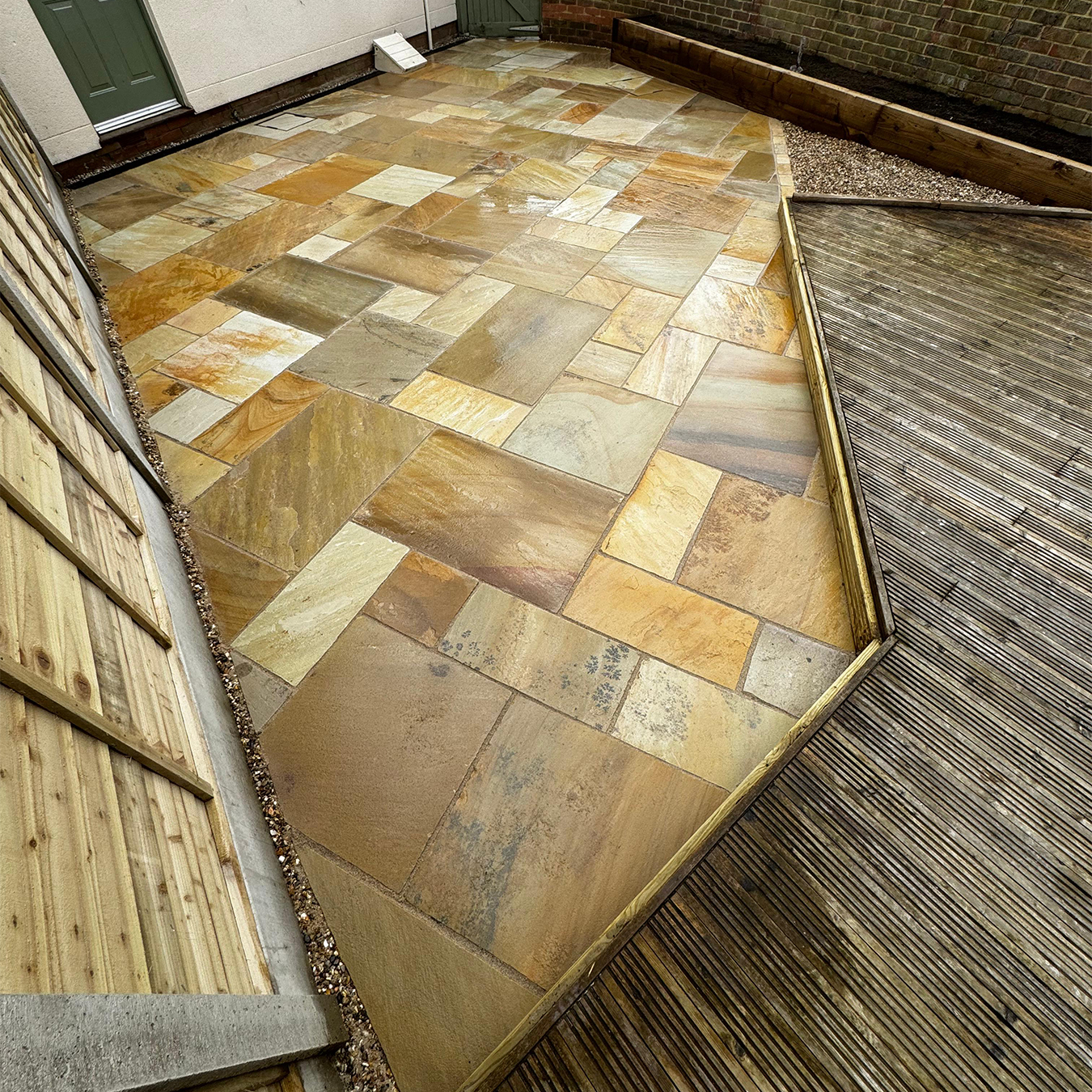 Herringbone tiled flooring finished as part of a renovation