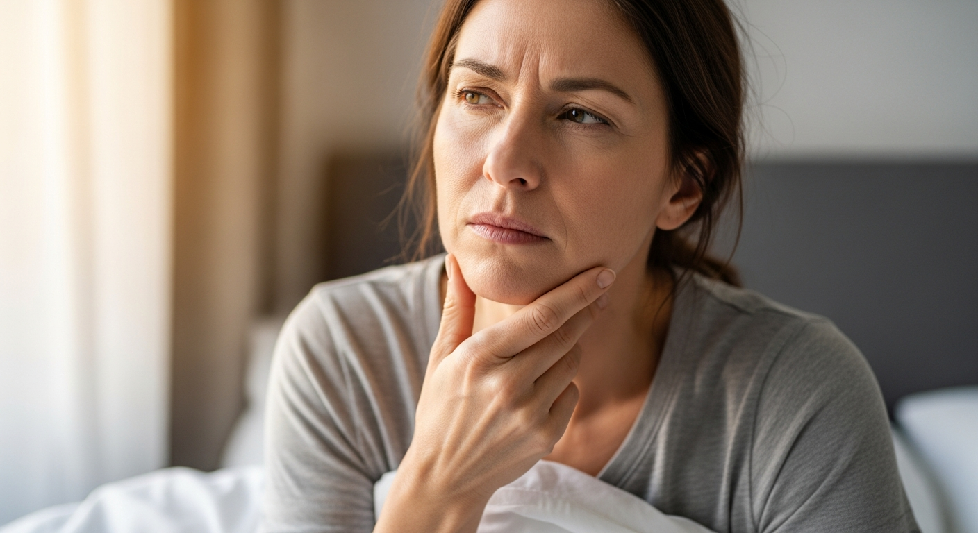 femme-douleur-machoire-reveil-stress