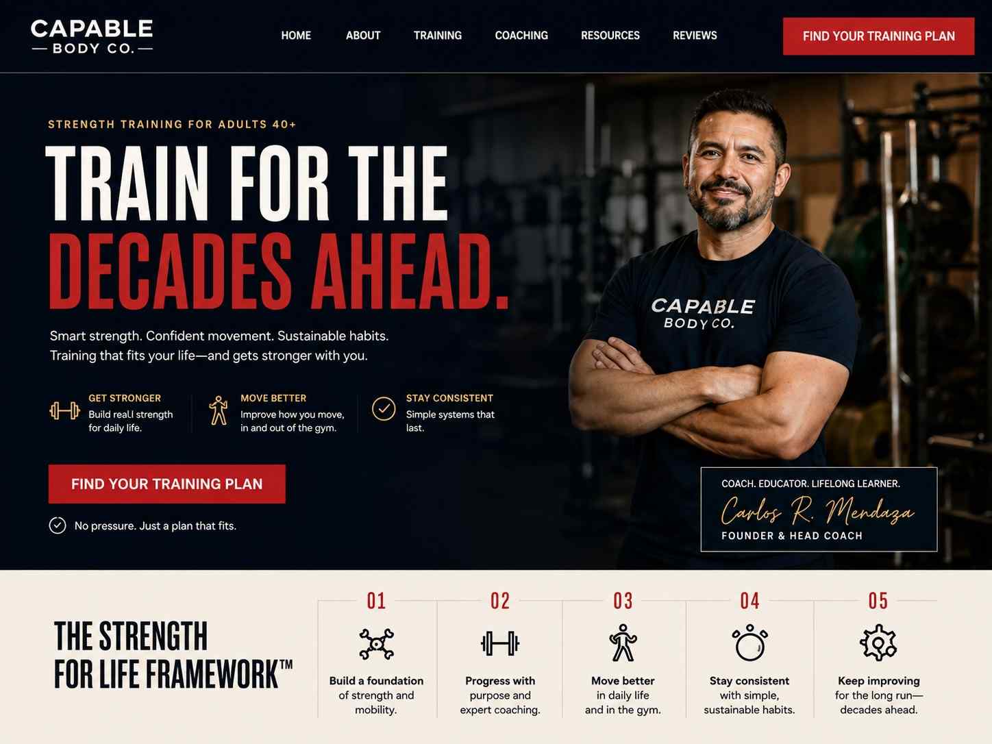 Health Strength Trainer Website website