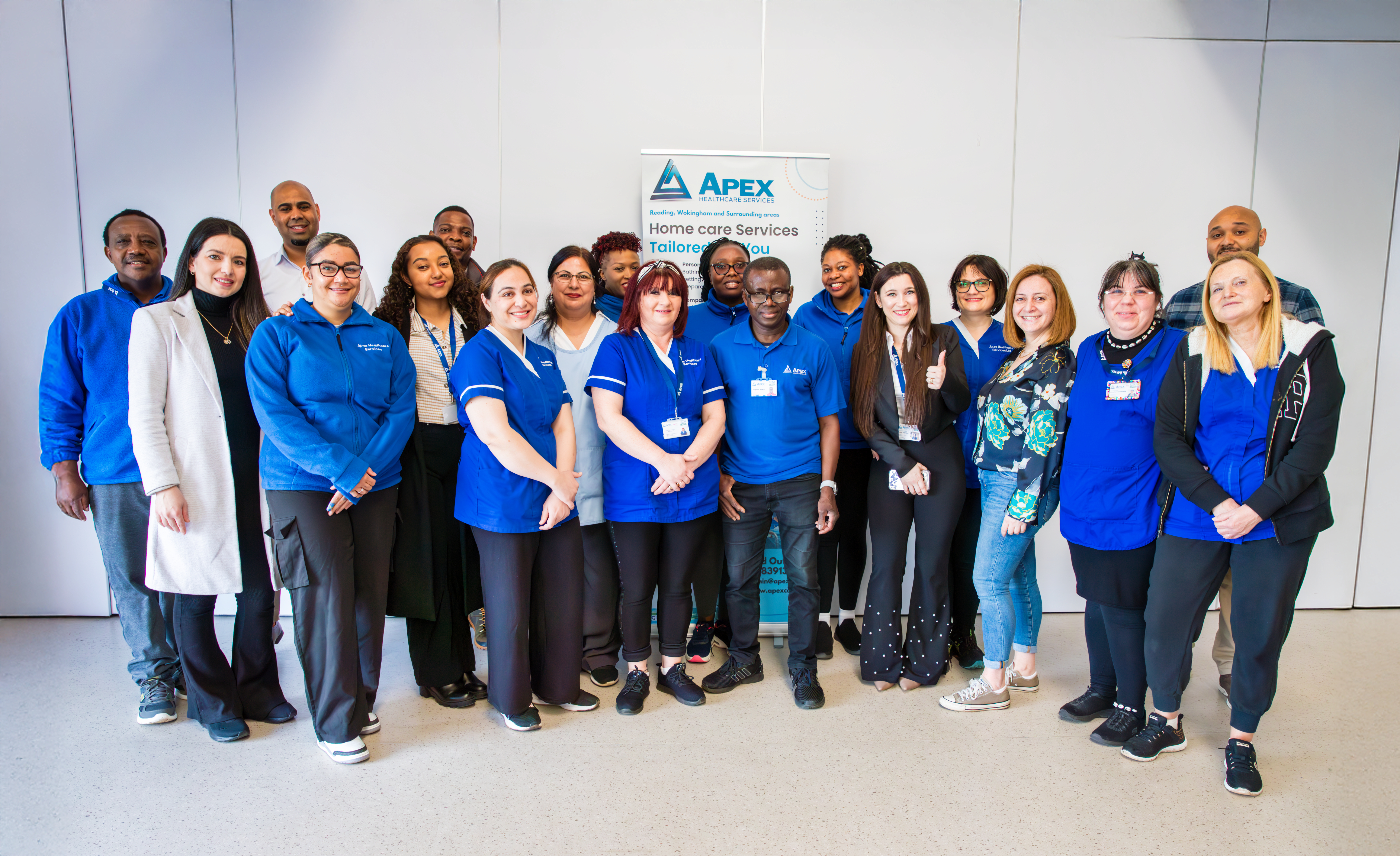 The Apex Healthcare Services team celebrating ten years of care in Berkshire