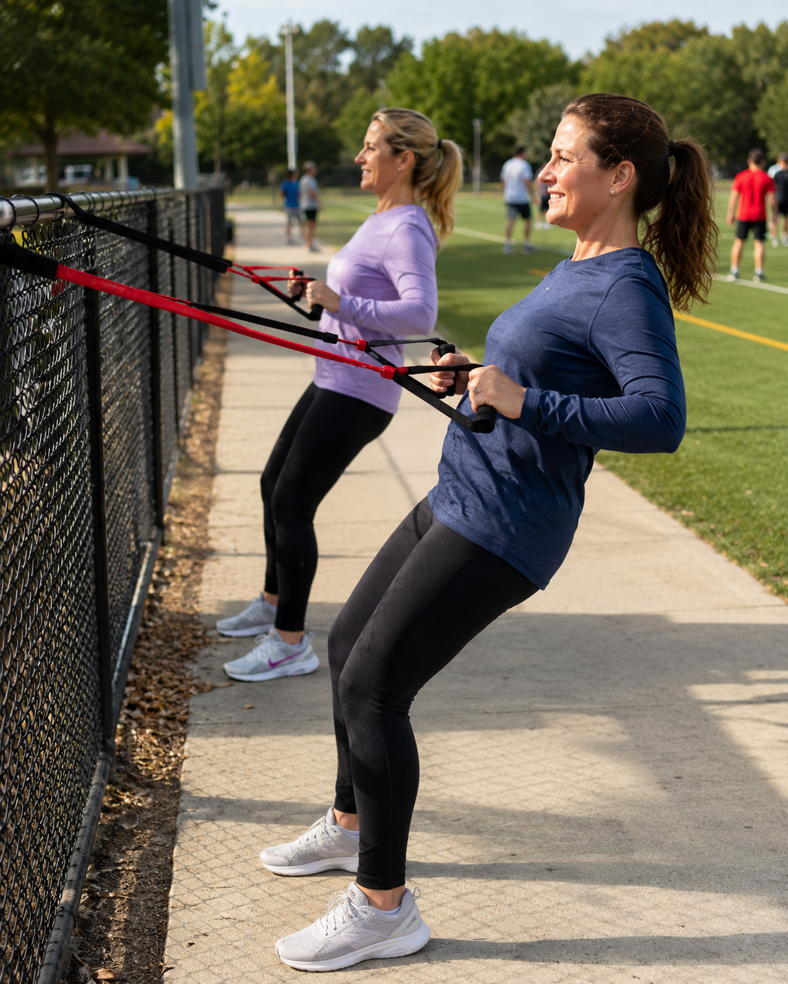 Alana Bouley demonstrating a workout