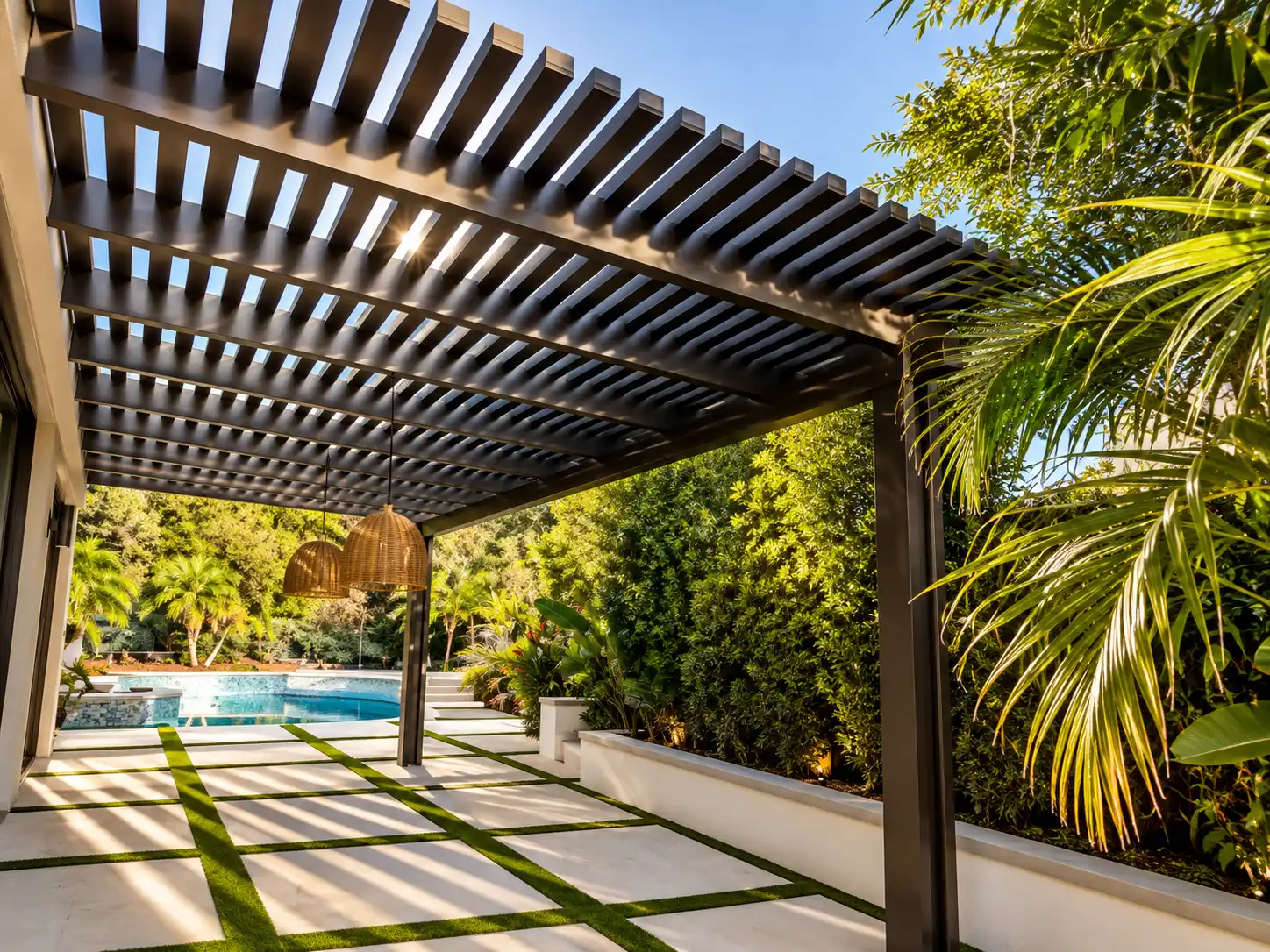 Lattice patio cover