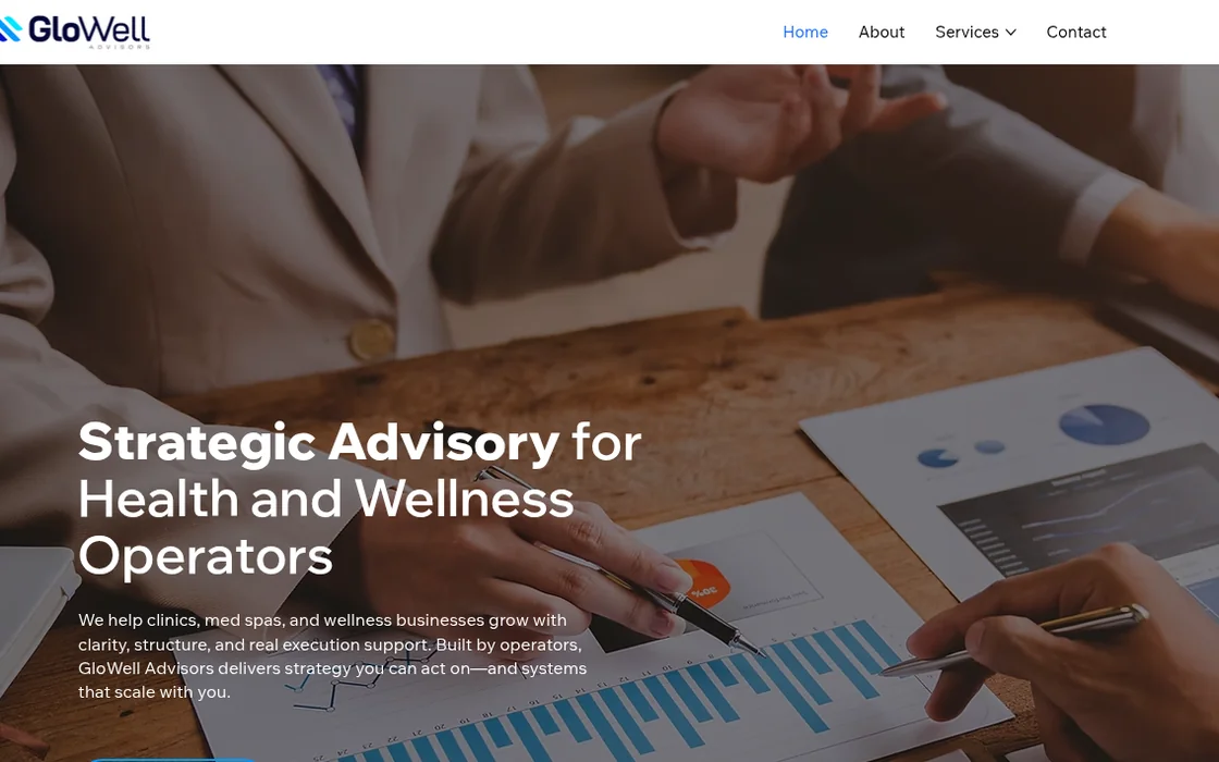 Glowell Advisors website homepage built by GO Agency AI