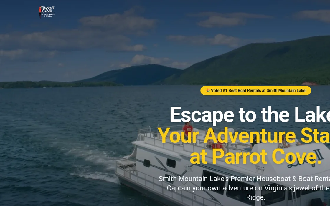 Parrot Cove website homepage built by GO Agency AI