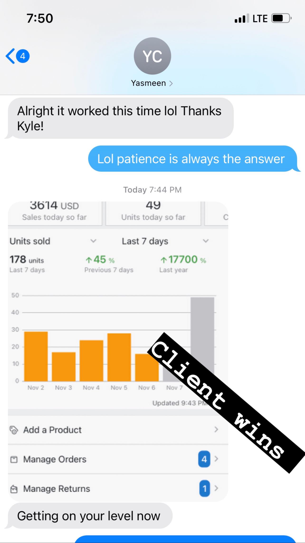 Student Amazon revenue result