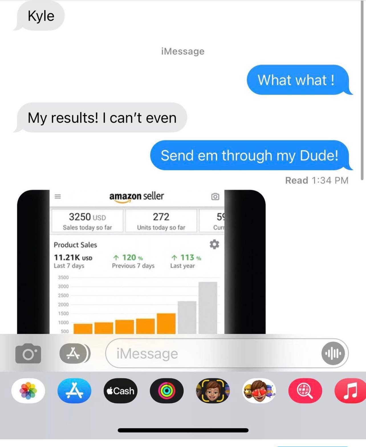 Student Amazon revenue result