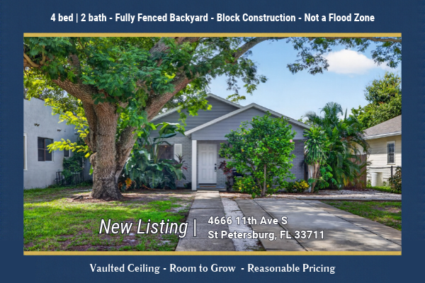 New Move-In Ready 4 Bedroom 2 Bathroom Home in St Petersburg, FL
