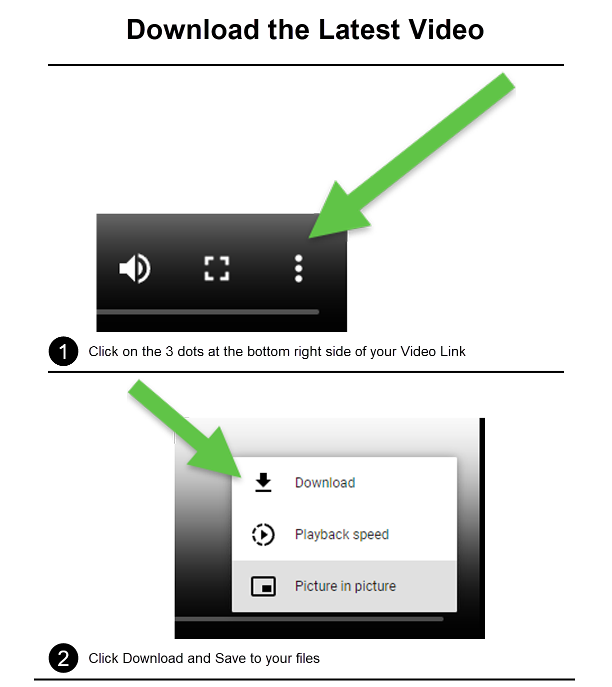 How to download video instructions