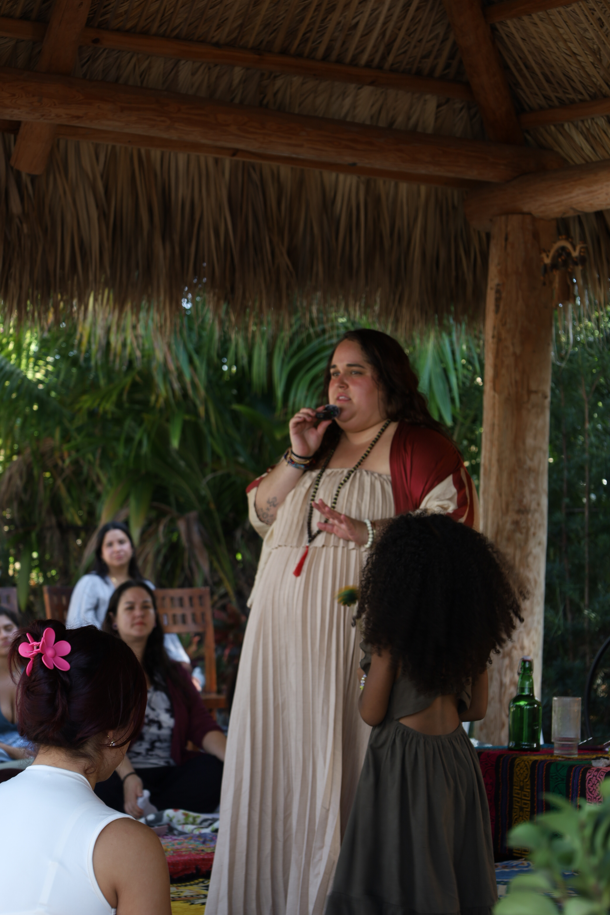 Natalie speaking to a group