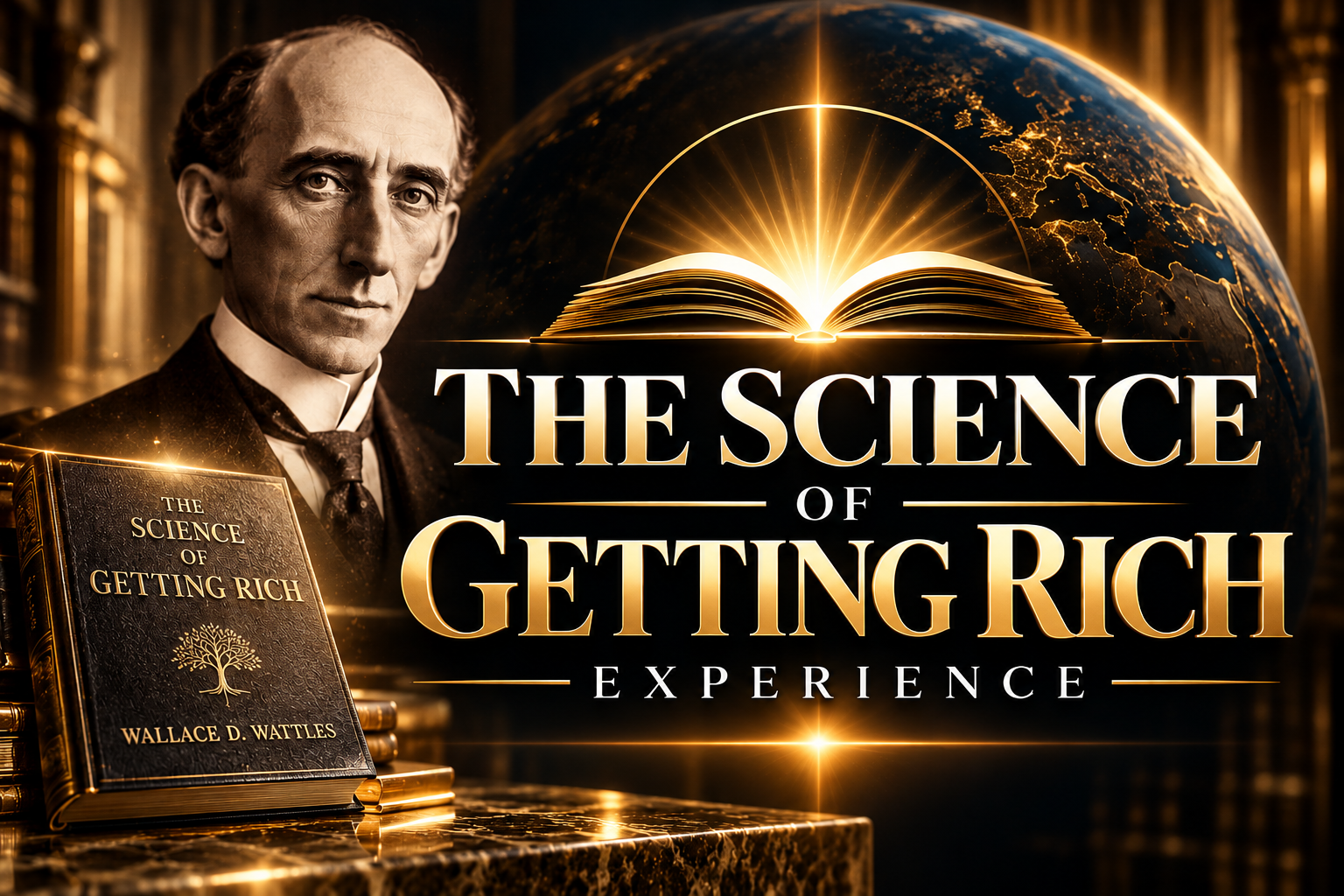 The Science of Getting Rich Experience artwork featuring Wallace D. Wattles and the book