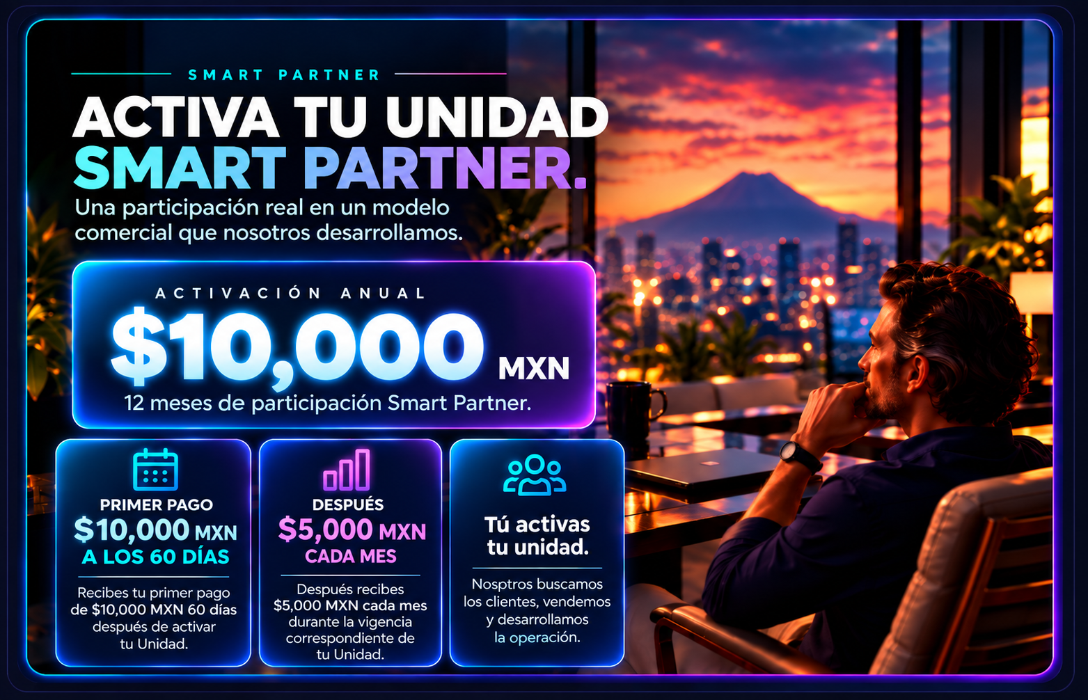 Activa tu Unidad Smart Partner por 10,000 pesos