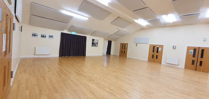 Installed acoustic panels in Stanton under Bardon Village Hall
