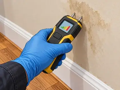 Moisture meter reading