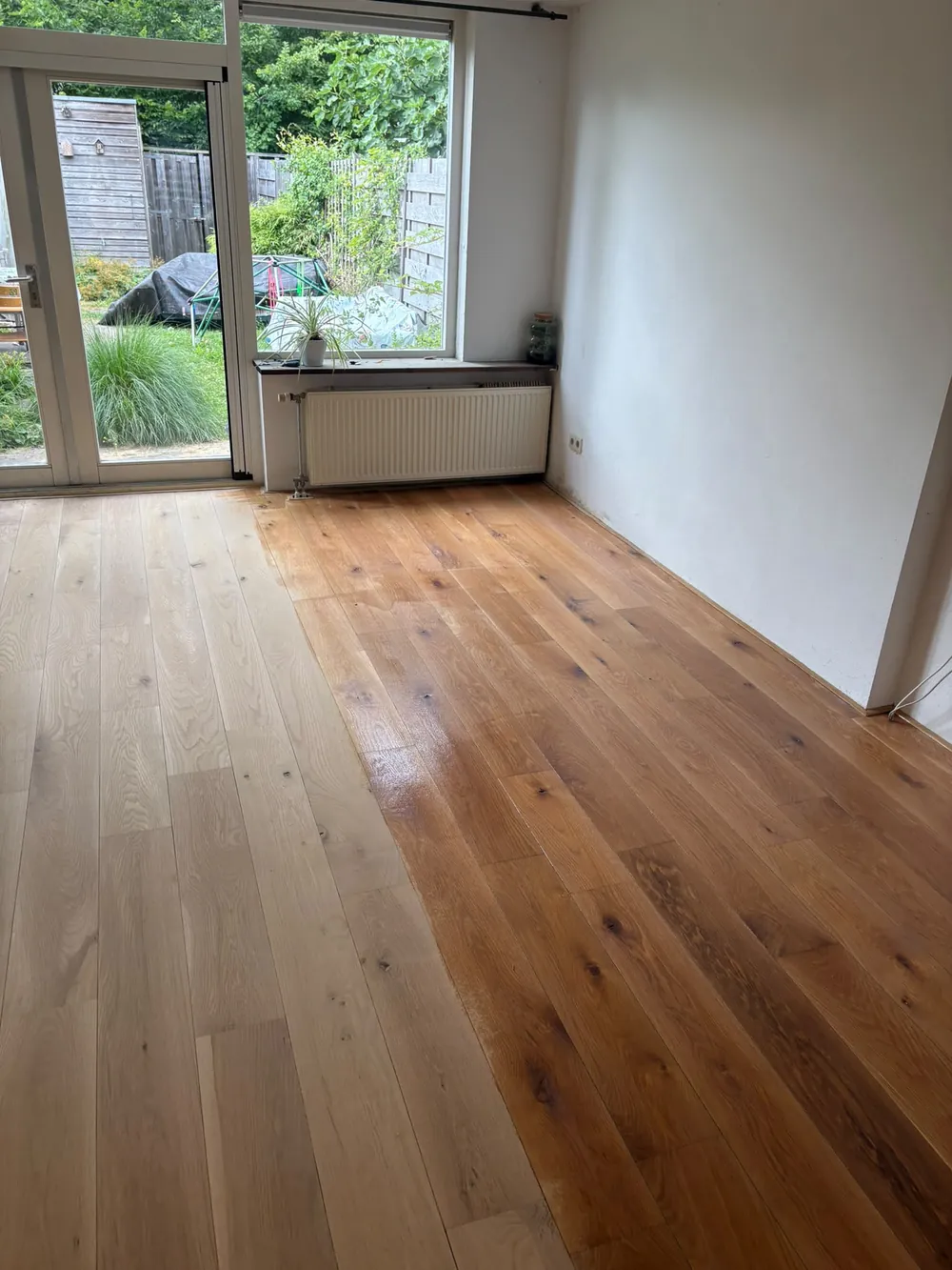 Eiken vloer schuren en lakken in De Meern, Utrecht, foto 1